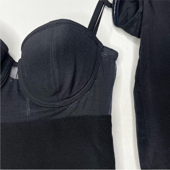 Alexander Wang Black Long Sleeve Dress with Sheer Detail, US2 - Picture 5 of 10